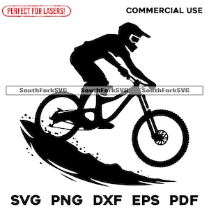 Mountainbiker svg png dxf eps pdf | Vektorgrafik Design Cut Print Dye sub Laser gravieren Digitale Dateien Kommerzielle Nutzung