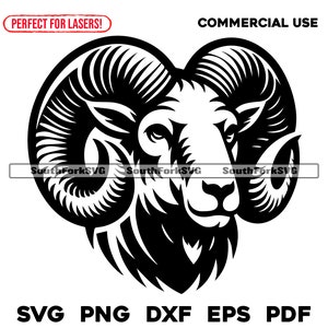 Aries Widderkopf Design | svg png dxf eps | Vektorgrafik Design Cut Print Dye sub Laser gravieren Digitale Dateien Kommerzielle Nutzung