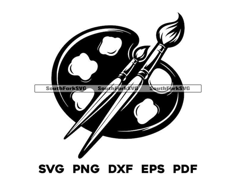 Artist's Palette, Paint Palette | Svg Png Dxf Eps Pdf | Vector Graphic ...
