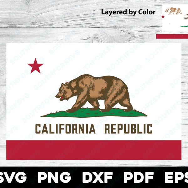 California State Flag | svg png dxf eps pdf | vector graphic design cut print dye sub laser engrave cnc digital files