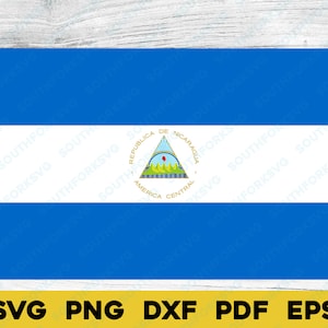 Nicaragua National Flag svg png dxf pdf eps vector graphic design digital file Central America country patriot world travel republic