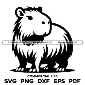 Capybara Design | svg png dxf eps pdf | grafika wektorowa plik cięty laserowo clip art | natychmiastowe pobieranie cyfrowe do użytku komercyjnego