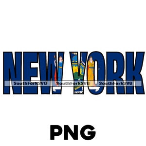 Design del nome della bandiera dello Stato di New York / SOLO PNG / stampa di progettazione grafica a sublimazione / download digitale istantaneo per uso commerciale