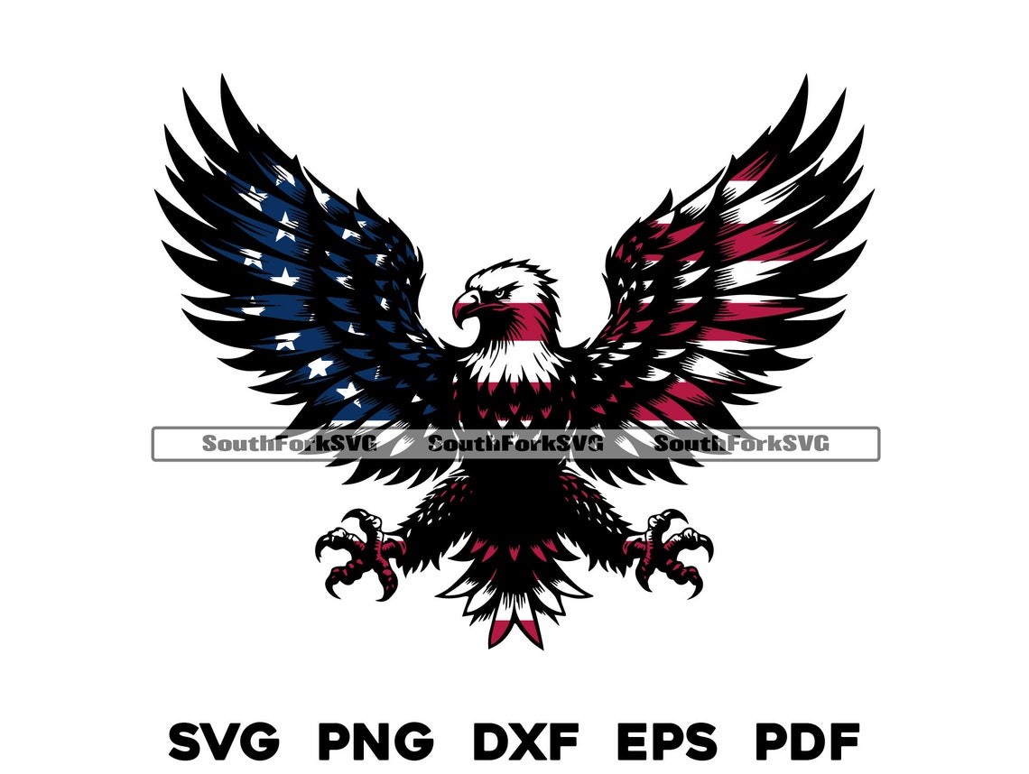Bald Eagle American Flag USA Design | Svg Png Dxf Eps Pdf | Vector ...