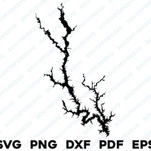 Lake Oconee Georgia Karte Form Silhouette svg png dxf pdf eps Vektorgrafik