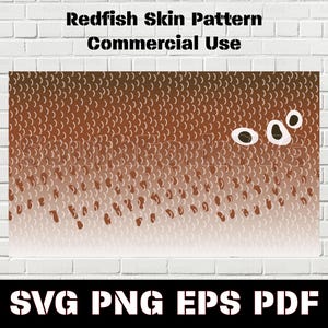 レッドフィッシュ レッドドラムスキンパターン svg png eps pdf | 海水 海釣りデザイン | ベクターダイサブプリントダウンロード 商用利用