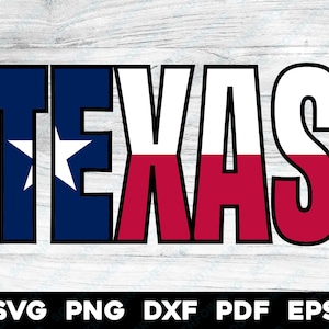 Texas State Flag Name Design | svg png dxf eps pdf | layered vector graphic design print cut dye sub cnc laser engrave digital files