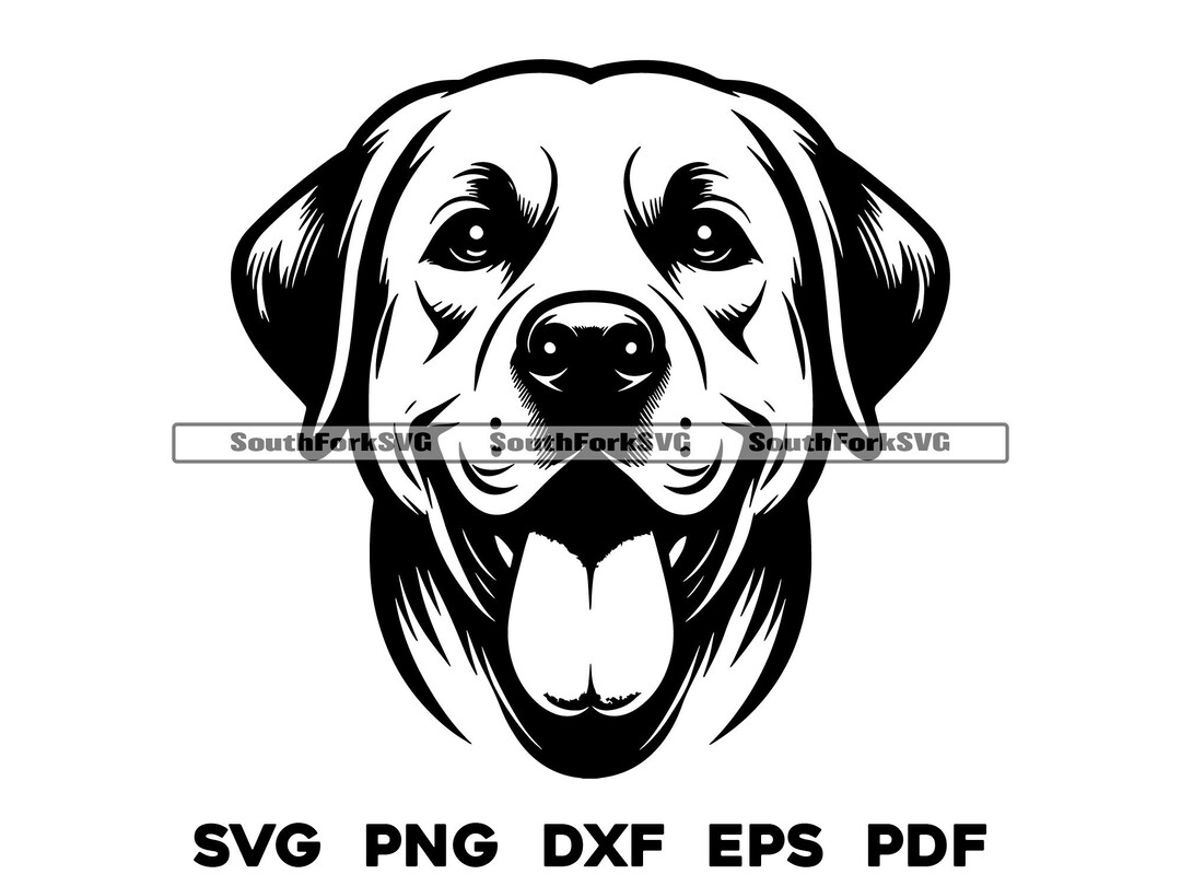 Labrador Retriever Dog Head Design | Svg Png Dxf Eps Pdf | Vector ...