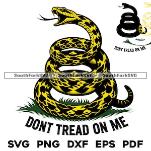 Betreed me niet ratelslang Gadsden vlag gelaagd op kleur svg png dxf eps pdf | vector grafisch ontwerp knippen print laserbestanden commercieel gebruik