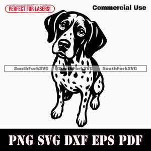 German Shorthaired Pointer Begging svg png dxf eps pdf  vector graphic stencil cut file laser clip art print digital download commercial use