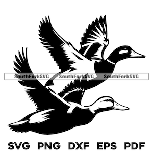 Male & Female Flying Mallard Ducks svg png dxf eps pdf vector graphic design cut print dye sub laser engrave cnc digital file commercial use
