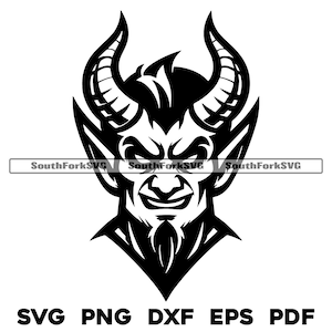 Devil Head Middle High School Sports Team Mascot svg png dxf eps pdf | vector graphics design cut print dye sub laser digital files