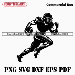 Football Player Running svg png dxf eps pdf | transparent graphic design cut print dye sub laser cnc files commerical use