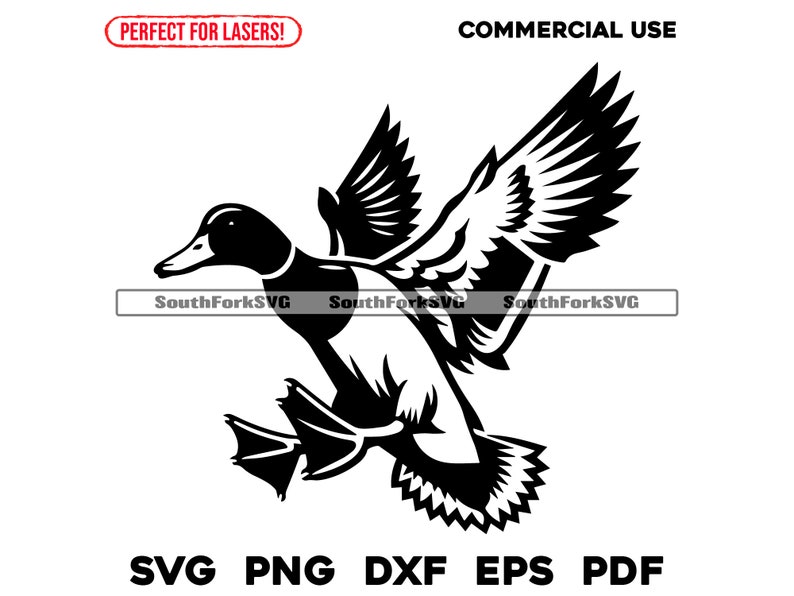Flying Mallard Duck Svg Png Dxf Eps Pdf | Vector Graphic Design Cut ...