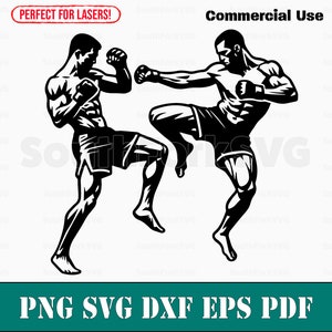 MMA Fighters Design svg png dxf eps pdf / diseño gráfico vectorial transparente corte impresión tinte sub láser grabar archivos uso comercial