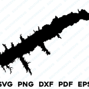Sardis Lake Mississippi Mapa Forma Silueta svg png dxf pdf eps vector diseño gráfico corte grabado archivo láser tinte sub imagen barco lago