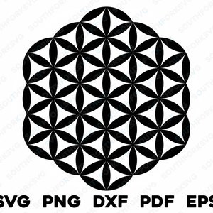Blume des Lebens 2 svg png dxf eps pdf | Grafikdesign cut print laser graviert Dateien | sofortiger digitaler Download kommerzielle Nutzung