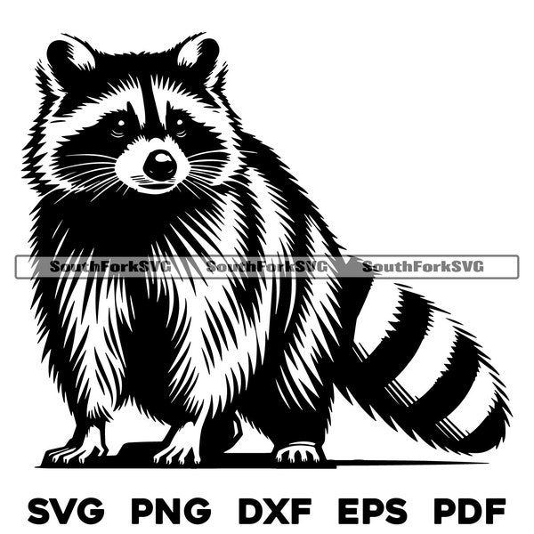 Raccoon Design svg png dxf eps pdf | vector graphics design cut print dye sub laser engrave digital files commercial use