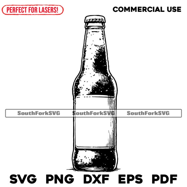 Laser Engrave File Beer Soda Bottle Blank Label svg png dxf eps pdf vector graphic design cut print dye sub cnc digital files commercial use
