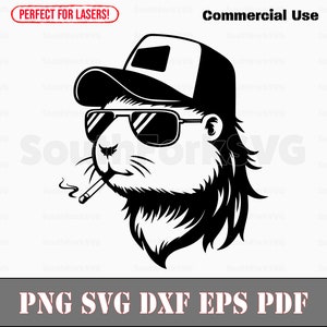 Cappello da camionista Prairie Dog Mullet svg png dxf eps pdf / grafica vettoriale design taglio stampa dye sub laser incisione cnc file digitali uso commerciale