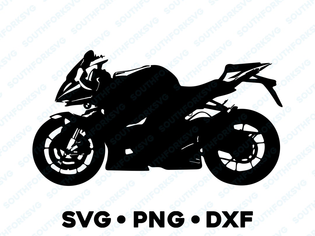 洋楽 SILHOUETTE Street Sport Bike Motorcycle Silhouette SVG PNG DXF Cut File