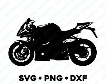 Street Sport Bike Motorcycle Silhouette SVG PNG DXF Cut File Design Vector Biker Cruiser King Touring Softail Sport Chopper commercial use