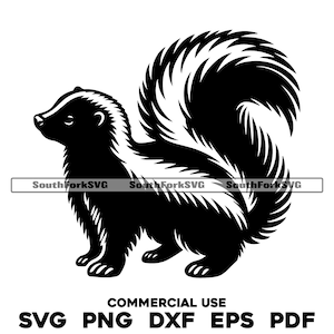 Skunk svg png dxf eps pdf | vector graphic cut file laser clip art | instant digital download commercial use