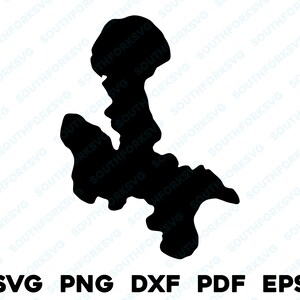 Newman Lake Washington kaart vorm silhouet svg png dxf pdf eps vector grafisch ontwerp gesneden gravure laser bestand afbeelding ing boot meer