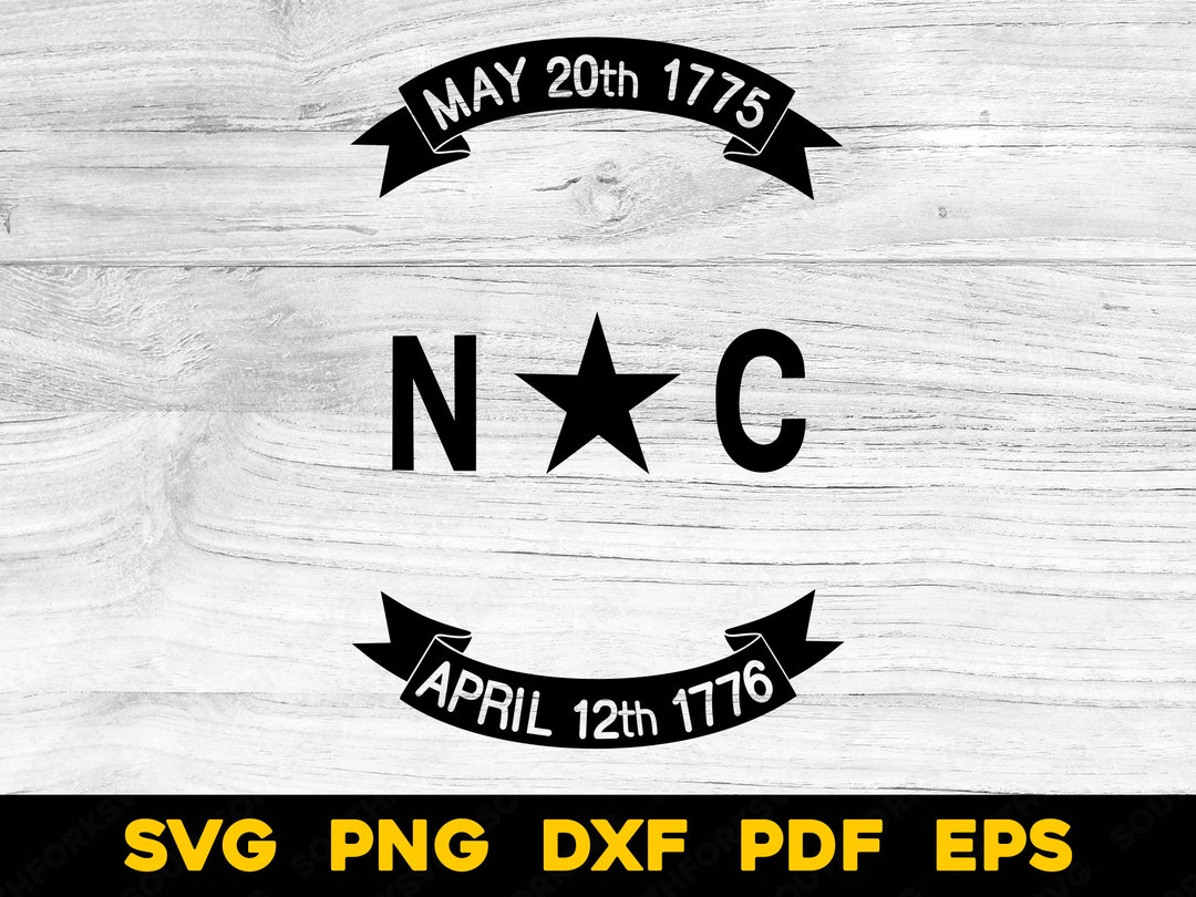 North Carolina State Flag Emblem Svg Png Dxf Pdf Eps Vector Graphic ...