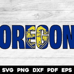 Oregon State Flag | svg png dxf eps pdf | vector graphic design cut print dye sub laser engrave digital files OR