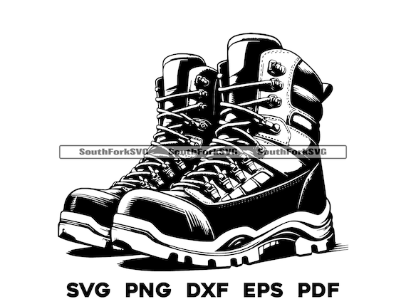 Hiking Boot Print Clip Art