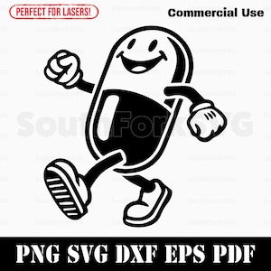 Happy Pill svg png dxf pdf eps | vector graphic design cut print dye sub laser engrave digital files commerial use