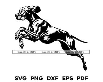 Vizsla Dog Running Design svg png dxf eps pdf | vector graphic cut file laser engrave clip art | instant digital download commercial use