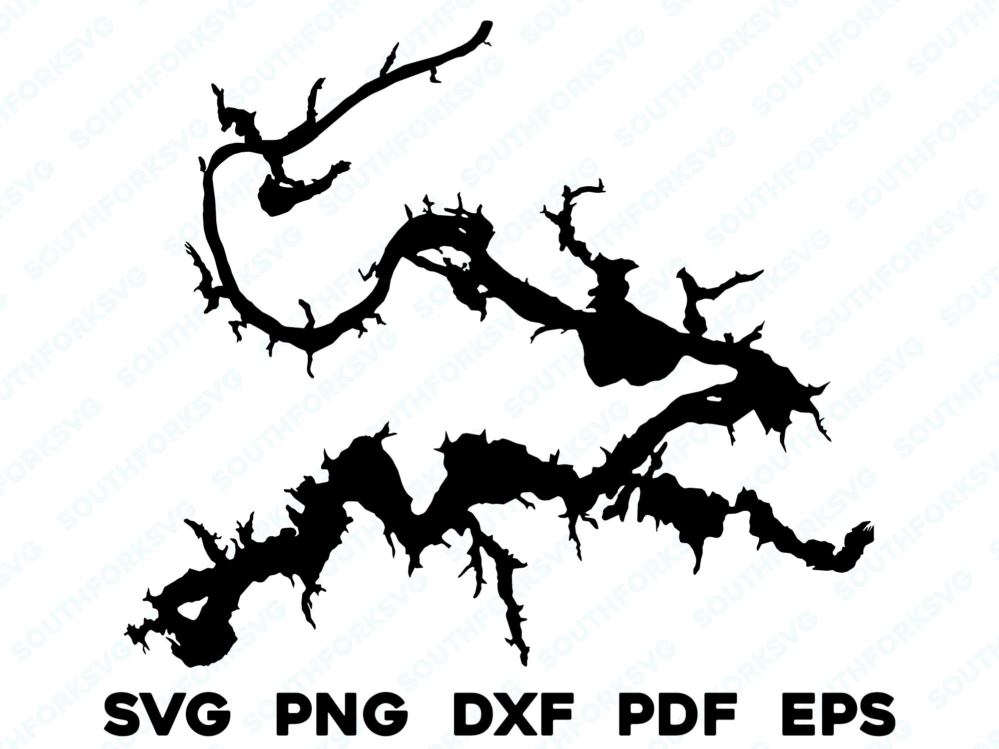 Mountain Island Lake North Carolina Map Shape Silhouette svg png dxf pdf eps vector graphic design cut engraving laser file image boat lake