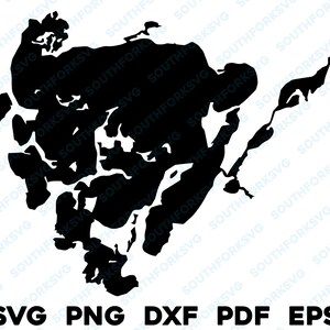 Big Sandy Lake Minnesota Mapa Forma Silueta svg png dxf pdf eps vector diseño gráfico corte grabado archivo láser imagen barco lago casa