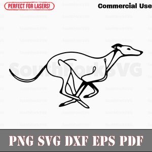 Projekt graficzny Greyhound Dog Line | svg png dxf eps pdf | plik grafiki wektorowej wycinany laserowo | natychmiastowe pobieranie cyfrowe do użytku komercyjnego