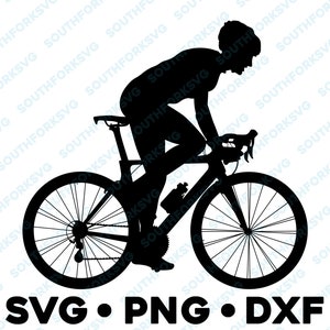 Motard de route vélo vélo SVG PNG DXF graphique vectoriel fichier coupé conception numérique clip art VTT, vélo de route, engins fixes, vélo pour enfants