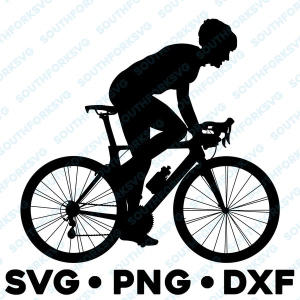 Road Biker Bike Bicycle Biking SVG PNG DXF vector graphic Cut File digital design clip art mountain bike, road bike, fixed gear, kids bike