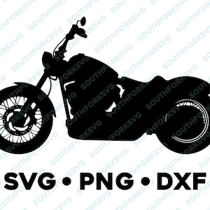 Moto Silhouette SVG PNG DXF Taglia File Design Vector Biker Cruiser King Touring Softail Dual Sport Chopper Moto uso commerciale