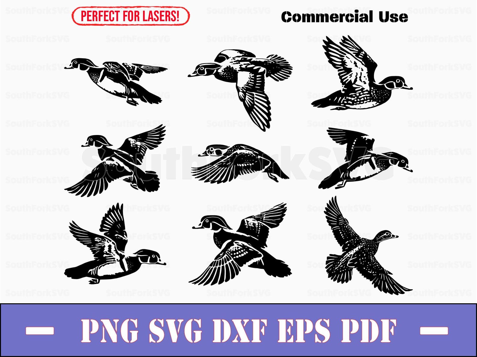Simple Wood Duck Bundle Pack Svg Png Dxf Eps Pdf | Vector Graphic ...