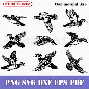 Simple Wood Duck Bundle Pack Svg Png Dxf Eps Pdf | Vector Graphic ...