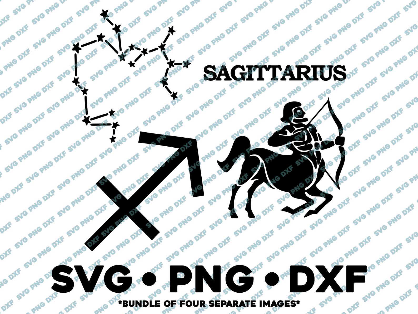 Sagittarius Zodiac Bundle SVG PNG DXF Cut File for Cricut Etsy UK
