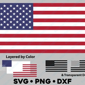 Bandeira americana EUA Estados Unidos Bandeira svg png dxf vetor gráfico design corte arquivo digital Vermelho Branco e Azul Liberdade Independência Patriótico