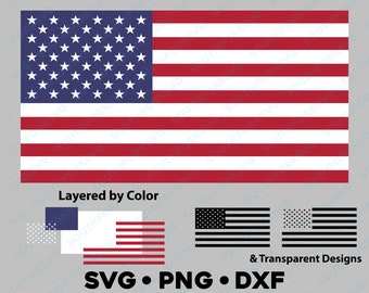 American Flag USA United States Flag svg png dxf vector graphic design cut digital file Red White and Blue Freedom Independence Patriotic