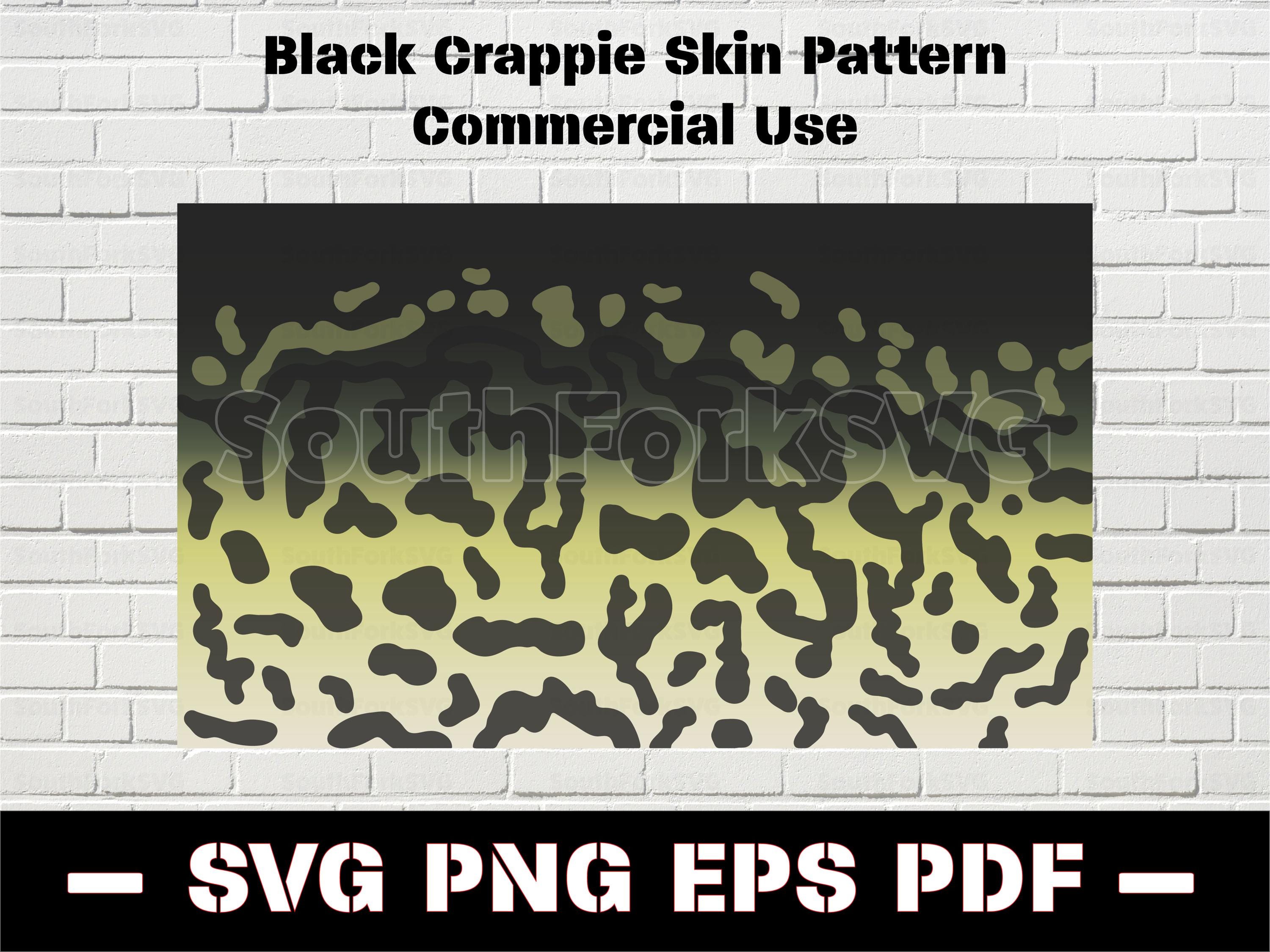 Black Crappie Skin Pattern Svg Png Eps Pdf | Pike Perch Muskie Lake ...