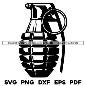 Grenade Design Files svg png dxf pdf eps | transparent vector graphic cut print dye sub laser digital files download commercial use