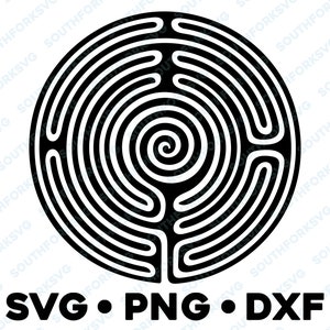 Koło Labirynt Labirynt SVG PNG DXF Puzzle Geometryczne symbole gry wektor kamea sylwetka Mitologia Minotaura krzyżówka Użytkowanie komercyjne