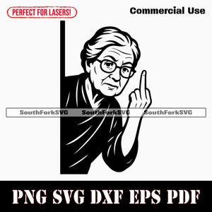 Peering oma middelvinger svg png dxf eps pdf | vectorafbeelding gesneden stencil laser clip art kleurstof subprint digitale download commercieel gebruik