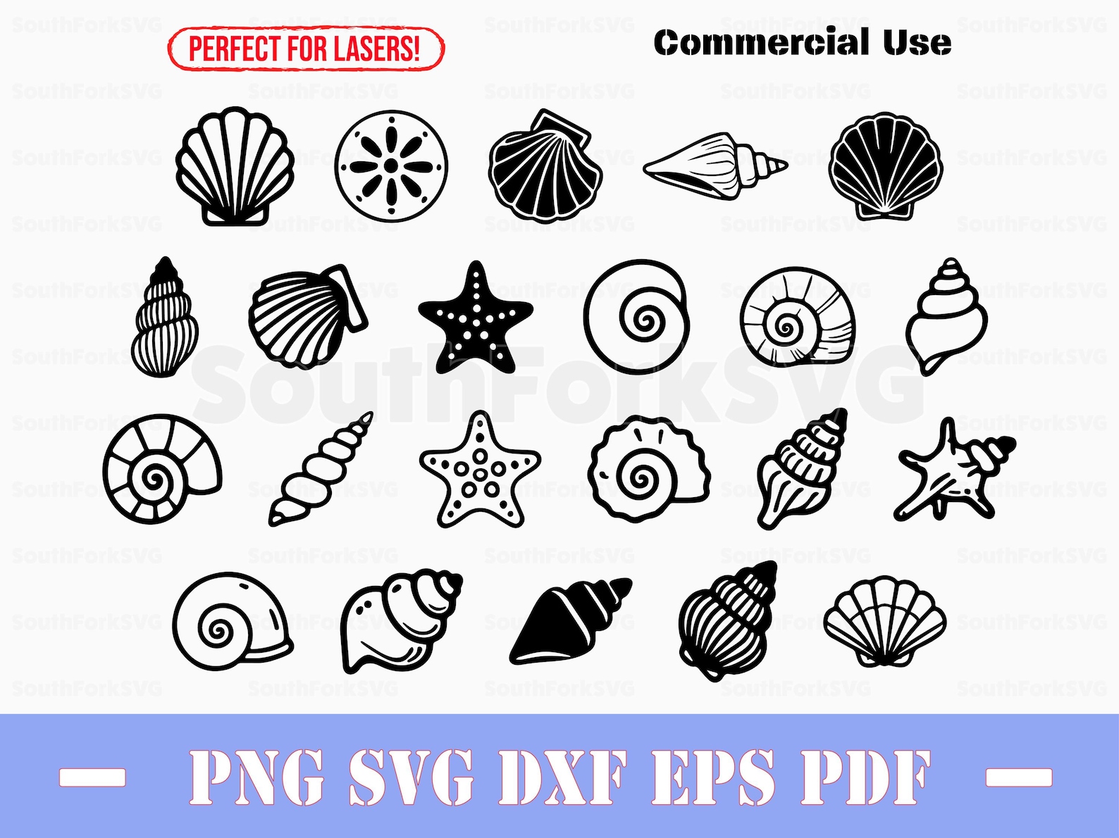 Simple Sea Shells SVG Bundle Svg Png Dxf Eps Pdf | Vector Graphic Cut ...