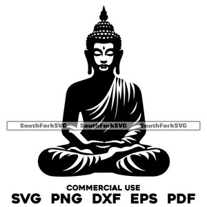 Budda svg png dxf eps pdf | grafika wektorowa plik cięty laserowo clipart | natychmiastowe pobieranie cyfrowe do użytku komercyjnego